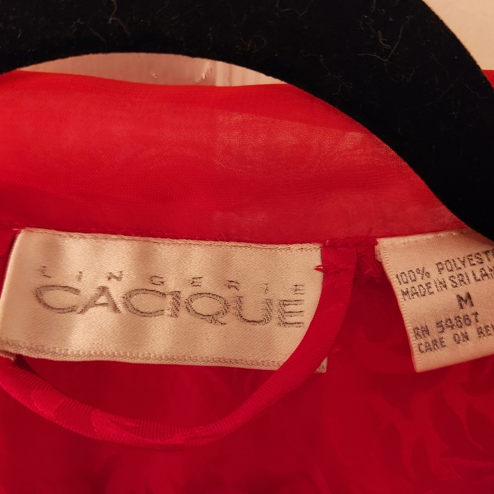 ❤️ Vintage 80's Bright Red Robe❤️ - Picture 2 of 4